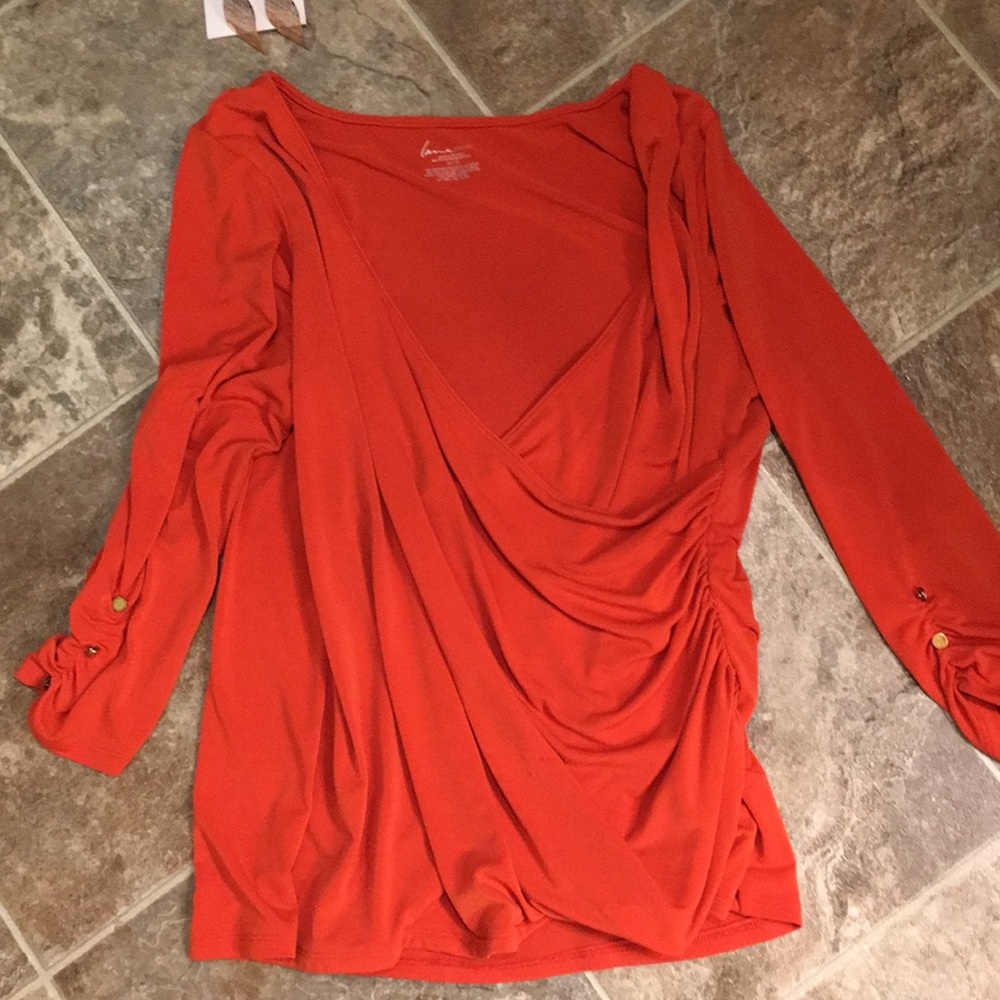 Burnt orange blouse